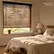 Orannia Wooden Blinds, Trapezoidal Cord‑Operated Blinds for Bedroom, Soft Morning Light Window Shades with Black Top Rail
